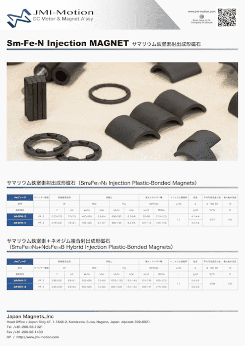 サマリウム鉄窒素射出成形磁石